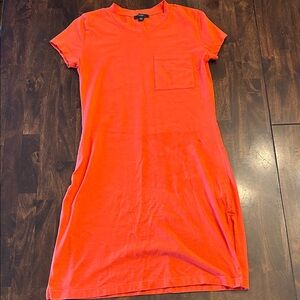 J. Crew Orange T-Shirt Dress